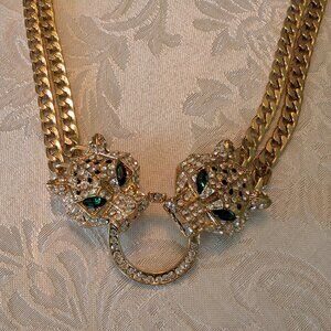 Leopard heads necklace